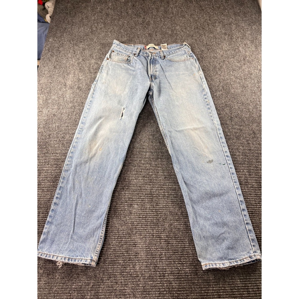 Vintage Levis 550 Relaxed Fit Jeans Mens 33x32 Distressed Grunge Light Wash USA